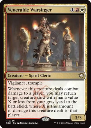 Venerable Warsinger (SOC-336) [Commander: Secrets of Strixhaven] MTG Single Wizards of the Coast