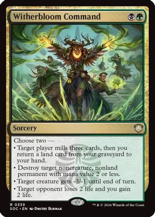 Witherbloom Command (SOC-339) [Commander: Secrets of Strixhaven] MTG Single Wizards of the Coast