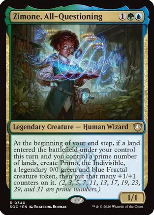 Zimone, All-Questioning (SOC-340) [Commander: Secrets of Strixhaven] MTG Single Wizards of the Coast