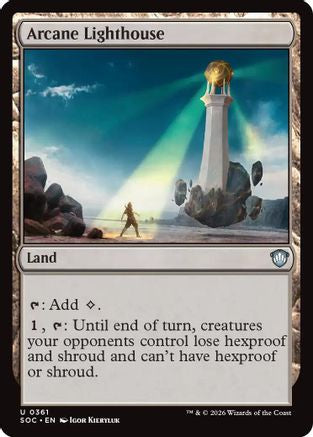 Arcane Lighthouse (SOC-361) [Commander: Secrets of Strixhaven] MTG Single Wizards of the Coast