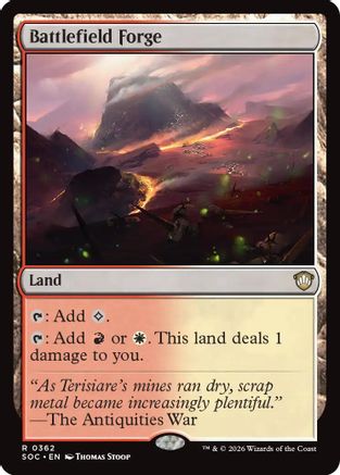 Battlefield Forge (SOC-362) [Commander: Secrets of Strixhaven] MTG Single Wizards of the Coast