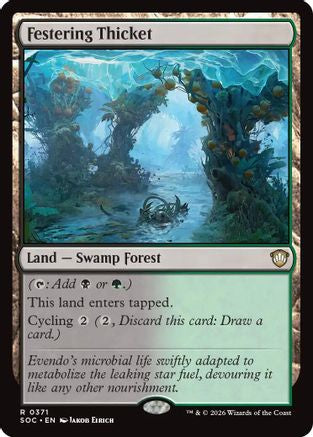 Festering Thicket (SOC-371) [Commander: Secrets of Strixhaven] MTG Single Wizards of the Coast