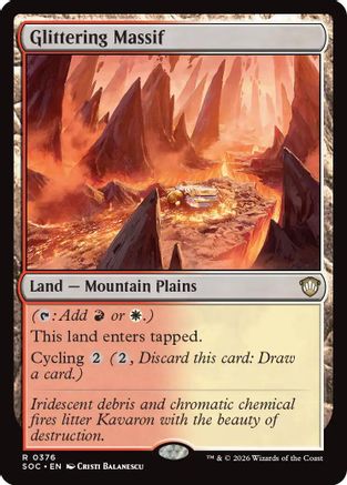 Glittering Massif (SOC-376) [Commander: Secrets of Strixhaven] MTG Single Wizards of the Coast