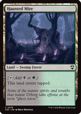 Haunted Mire (SOC-379) [Commander: Secrets of Strixhaven] MTG Single Wizards of the Coast