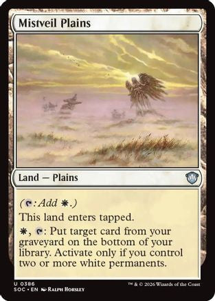 Mistveil Plains (SOC-386) [Commander: Secrets of Strixhaven] MTG Single Wizards of the Coast