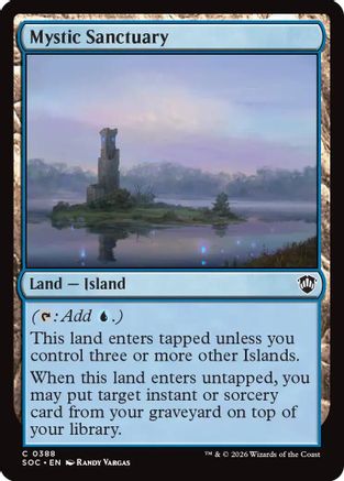 Mystic Sanctuary (SOC-388) [Commander: Secrets of Strixhaven] MTG Single Wizards of the Coast