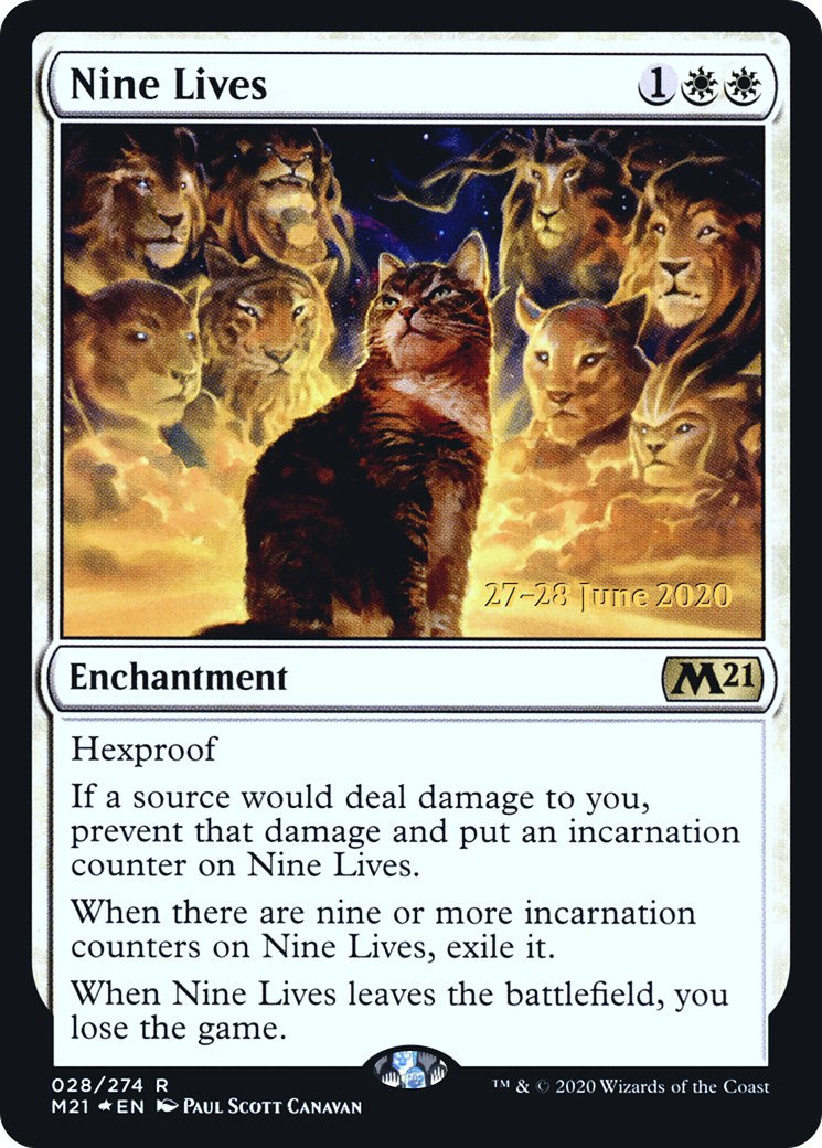 Nine Lives (PRE-028) [Core Set 2021 Promos] Foil MTG Single Wizards of the Coast