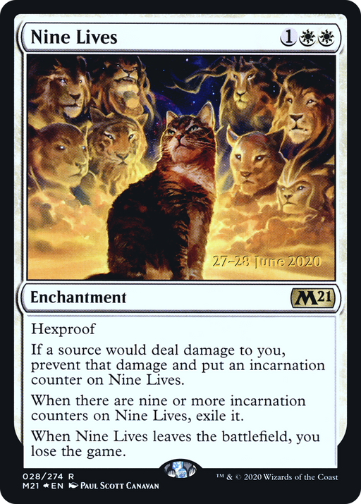 Nine Lives (PRE-028) [Core Set 2021 Promos] Foil MTG Single Wizards of the Coast