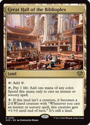 Great Hall of the Biblioplex (SOS-257) [Secrets of Strixhaven] MTG Single Wizards of the Coast