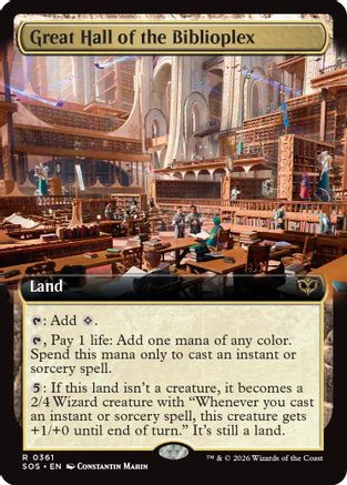 Great Hall of the Biblioplex (SOS-361) [Secrets of Strixhaven] MTG Single Wizards of the Coast
