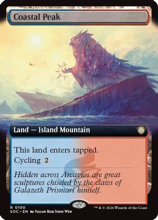 Coastal Peak (SOC-100) [Commander: Secrets of Strixhaven] MTG Single Wizards of the Coast