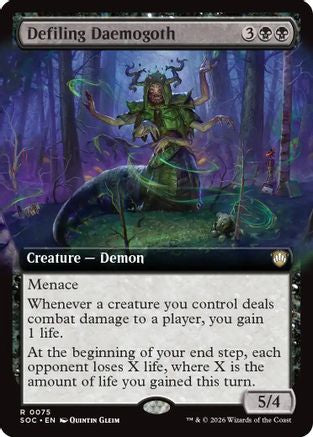 Defiling Daemogoth (SOC-075) [Commander: Secrets of Strixhaven] MTG Single Wizards of the Coast