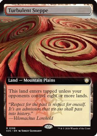 Turbulent Steppe (SOC-106) [Commander: Secrets of Strixhaven] MTG Single Wizards of the Coast