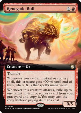 Renegade Bull (SOC-084) [Commander: Secrets of Strixhaven] MTG Single Wizards of the Coast