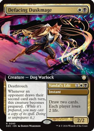 Defacing Duskmage (SOC-093) [Commander: Secrets of Strixhaven] MTG Single Wizards of the Coast