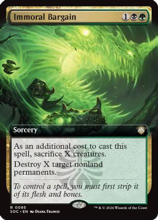 Immoral Bargain (SOC-095) [Commander: Secrets of Strixhaven] MTG Single Wizards of the Coast