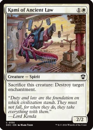 Kami of Ancient Law (SOC-150) [Commander: Secrets of Strixhaven] MTG Single Wizards of the Coast