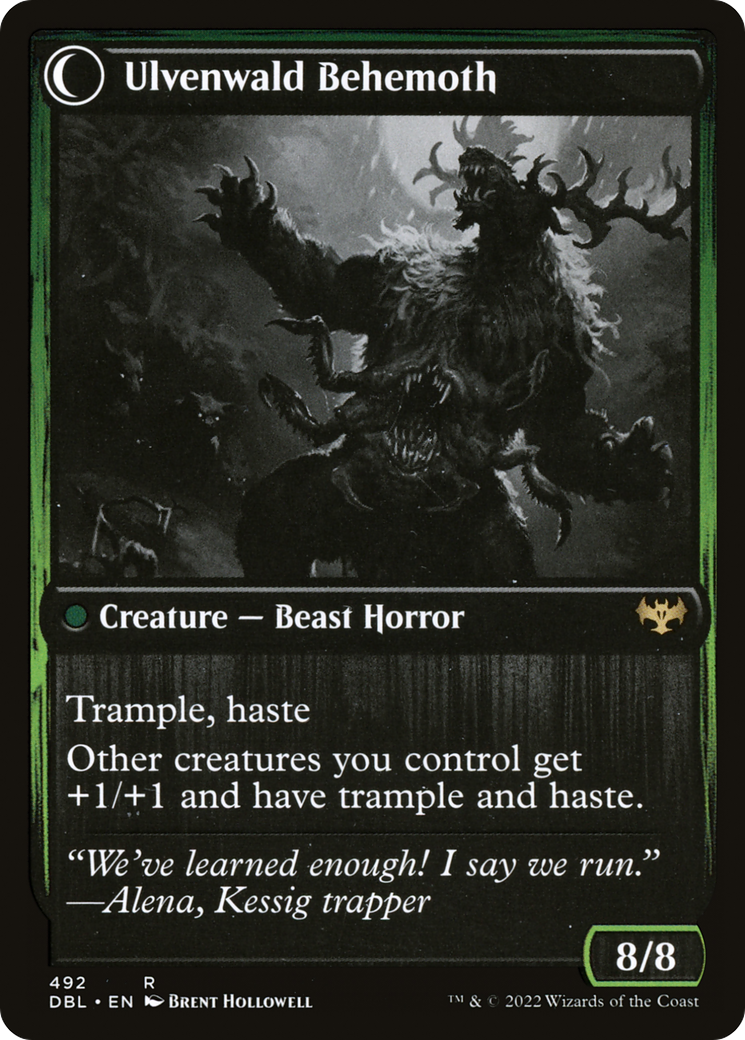 Ulvenwald Oddity // Ulvenwald Behemoth (DBL-492) [Innistrad: Double Feature] MTG Single Wizards of the Coast