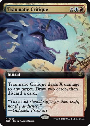 Traumatic Critique (SOS-358) [Secrets of Strixhaven] Foil MTG Single Wizards of the Coast