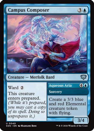 Campus Composer (SOS-040) [Secrets of Strixhaven] Foil MTG Single Wizards of the Coast