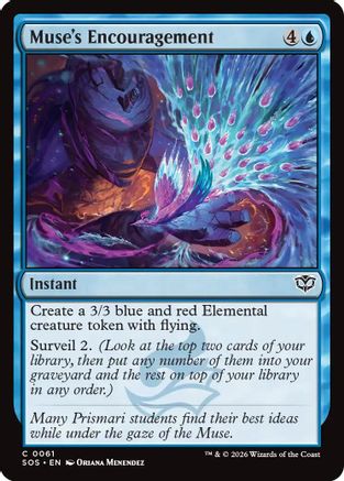 Muse's Encouragement (SOS-061) [Secrets of Strixhaven] Foil MTG Single Wizards of the Coast