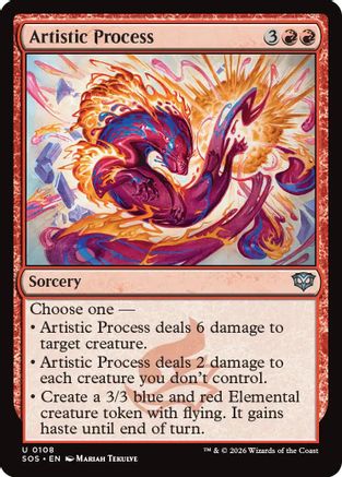 Artistic Process (SOS-108) [Secrets of Strixhaven] MTG Single Wizards of the Coast