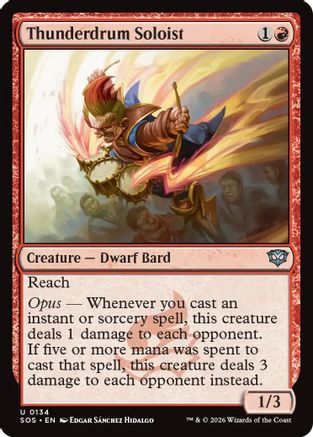 Thunderdrum Soloist (SOS-134) [Secrets of Strixhaven] Foil MTG Single Wizards of the Coast