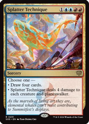 Splatter Technique (SOS-231) [Secrets of Strixhaven] Foil MTG Single Wizards of the Coast