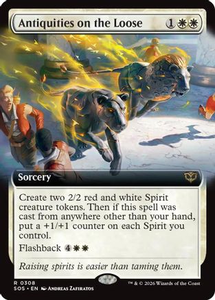 Antiquities on the Loose (SOS-308) [Secrets of Strixhaven] Foil MTG Single Wizards of the Coast