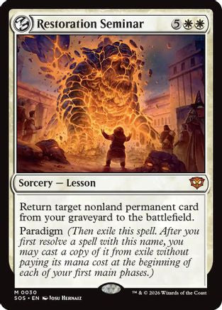 Restoration Seminar (SOS-030) [Secrets of Strixhaven] MTG Single Wizards of the Coast