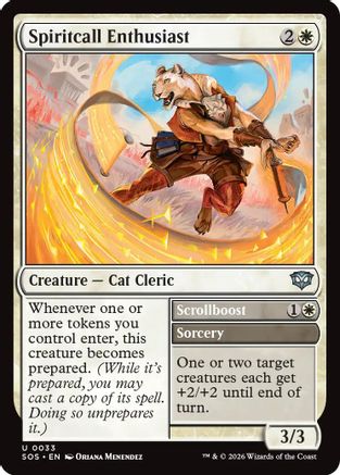 Spiritcall Enthusiast (SOS-033) [Secrets of Strixhaven] Foil MTG Single Wizards of the Coast