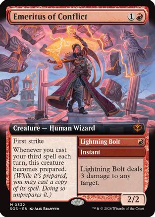 Emeritus of Conflict (SOS-332) [Secrets of Strixhaven] Foil MTG Single Wizards of the Coast
