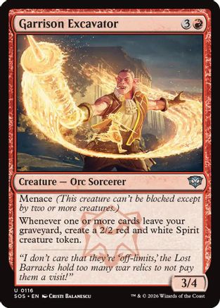 Garrison Excavator (SOS-116) [Secrets of Strixhaven] MTG Single Wizards of the Coast