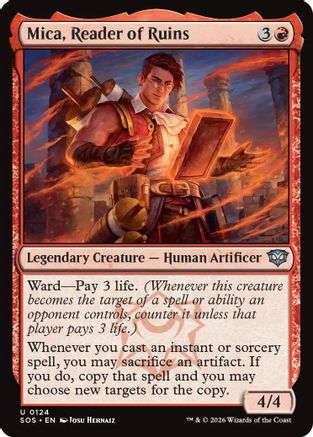 Mica, Reader of Ruins (SOS-124) [Secrets of Strixhaven] MTG Single Wizards of the Coast