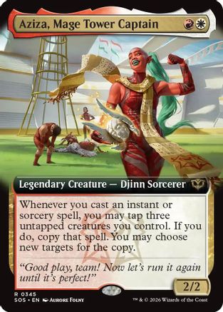 Aziza, Mage Tower Captain (SOS-345) [Secrets of Strixhaven] Foil MTG Single Wizards of the Coast