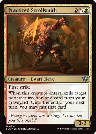 Practiced Scrollsmith (SOS-210) [Secrets of Strixhaven] MTG Single Wizards of the Coast