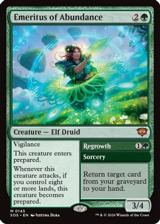 Emeritus of Abundance (SOS-145) [Secrets of Strixhaven] MTG Single Wizards of the Coast
