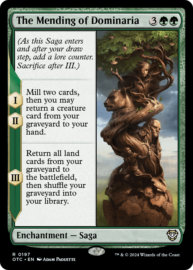 The Mending of Dominaria (OTC-197) [Outlaws of Thunder Junction Commander] MTG Single Wizards of the Coast