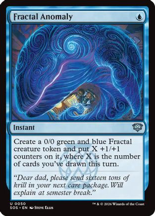 Fractal Anomaly (SOS-050) [Secrets of Strixhaven] MTG Single Wizards of the Coast