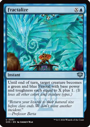 Fractalize (SOS-051) [Secrets of Strixhaven] MTG Single Wizards of the Coast