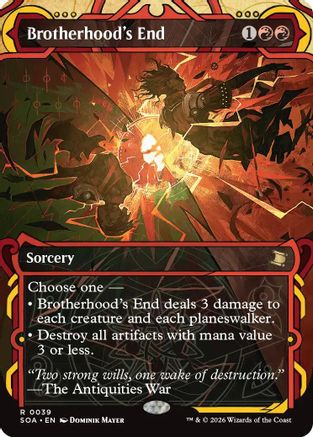 Brotherhood's End (SOA-039) [Secrets of Strixhaven: Mystical Archive] Foil MTG Single Wizards of the Coast