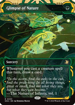 Glimpse of Nature (SOA-053) [Secrets of Strixhaven: Mystical Archive] Foil MTG Single Wizards of the Coast