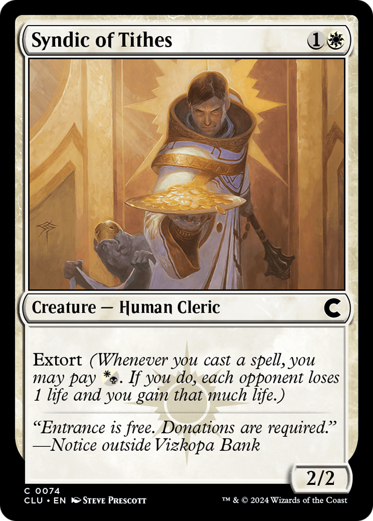 Syndic of Tithes (CLU-074) [Ravnica: Clue Edition] MTG Single Wizards of the Coast