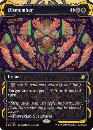 Dismember (SOA-028) [Secrets of Strixhaven: Mystical Archive] MTG Single Wizards of the Coast