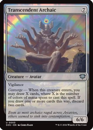 Transcendent Archaic (SOS-005) [Secrets of Strixhaven] Foil MTG Single Wizards of the Coast