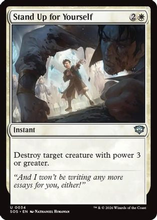 Stand Up for Yourself (SOS-034) [Secrets of Strixhaven] MTG Single Wizards of the Coast