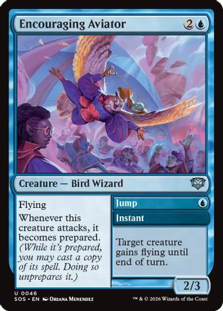 Encouraging Aviator (SOS-046) [Secrets of Strixhaven] MTG Single Wizards of the Coast
