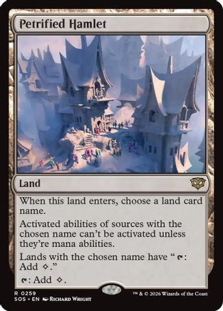 Petrified Hamlet (SOS-259) [Secrets of Strixhaven] Foil MTG Single Wizards of the Coast