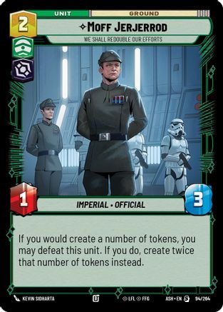 Moff Jerjerrod - We Shall Redouble Our Efforts (94/264) [Ashes of the Empire] Star Wars: Unlimited Single Disney