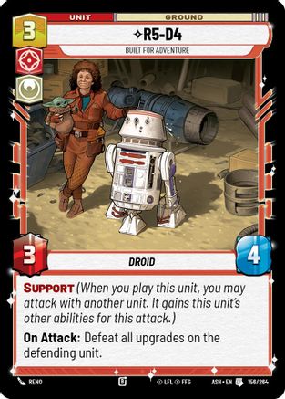 R5-D4 - Built for Adventure (156/264) [Ashes of the Empire] Star Wars: Unlimited Single Disney